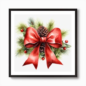 Christmas Bow Art Print