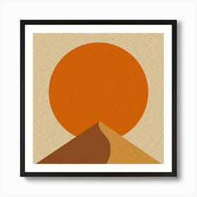 Desert Dune Sunset Minimalist Art Print