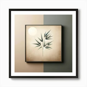 Bamboo Leaf Wall Art Affiche