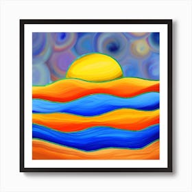 Paint Painting Landscape Scene Art Print