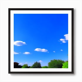 Blue Sky With Clouds 1 Art Print