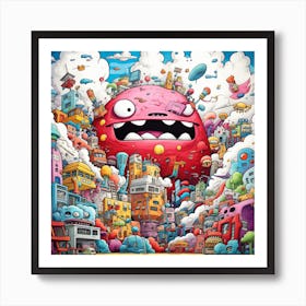 Monster City Art Print