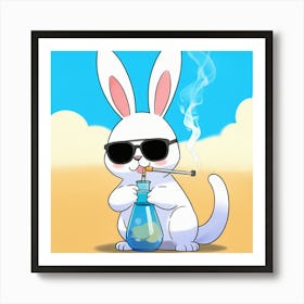 Bunny Smoking Art Print