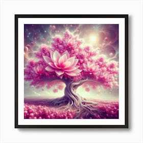 Lotus Tree Art Print