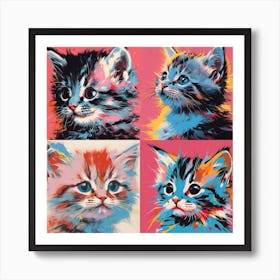 Pop Kittens Art Print