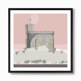 Windsor Castle Pink Art Print