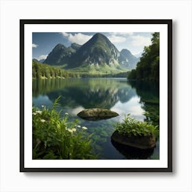 Mountain Lake Art Print