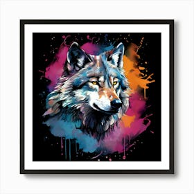 Wolf Painting 22 Art Print