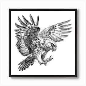 Eagle In Flight 1 Art Print