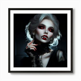 Vampire Beauty Art Print