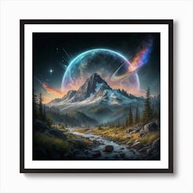 Space Landscape 1 Art Print