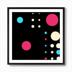 Yayay Dots Poppy Square Art Print