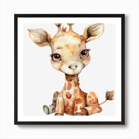 Baby Giraffe Art Print