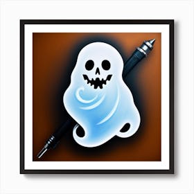 Ghost Pen Art Print