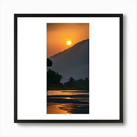 Sunset At The Beach Art Print