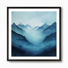 2024 May Poster Canvas Mountain 29 Art Print