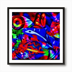 Psychedelic Fish Art Print