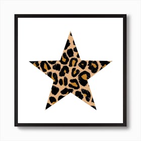 Leopard  Print Star Art Print