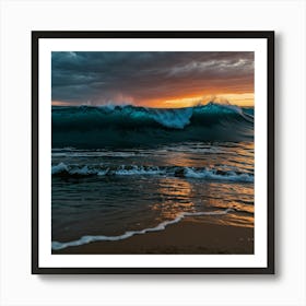 Sunset At The Beach 2 Art Print