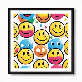 Smiley Faces Art Print