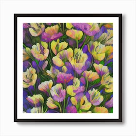 Alstroemeria Flowers 1 Art Print