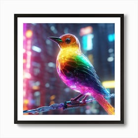 646491 A Colorful Bird Made Of Translucent Crystal Perche Xl 1024 V1 0 1 Art Print