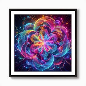 Psychedelic Flower Affiche