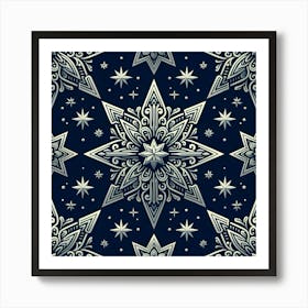 Snowflake Pattern Art Print