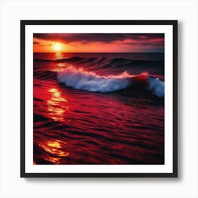 Sunset Over The Ocean 65 Art Print