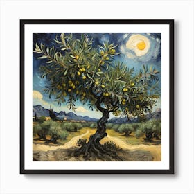 Van Gogh style, Olive tree Art Print