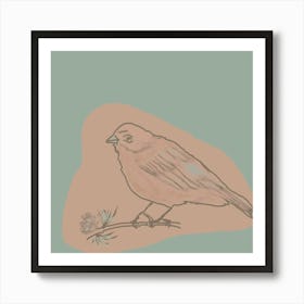 Bird On A Branch Art Print