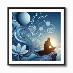 Man In Meditation Art Print