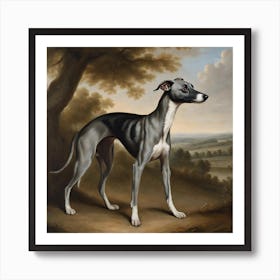 A stout whippet Art Print