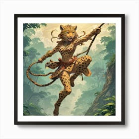 Panther Warrior Princess Art Print