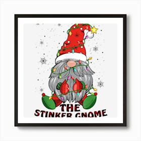 Funny Stinker Gnome Family Matching Christmas Pajama Art Print