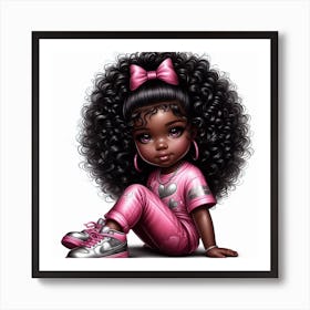 Little Black Girl Art Print