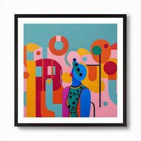 Woman In A City Art Print