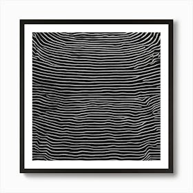 Monochrome Snake Straight Line (2) Art Print