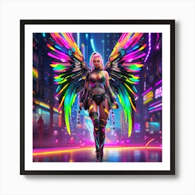 Neon Angel 12 Art Print