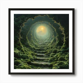 Tunnel In The Forest Art Print