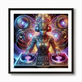 Psychedelic Dj 1 Art Print