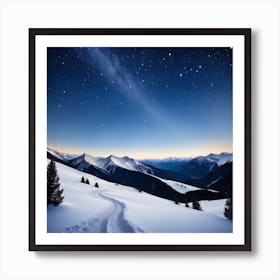 Night In The Mountains 2 Art Print