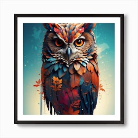 Owl Painting Art Print