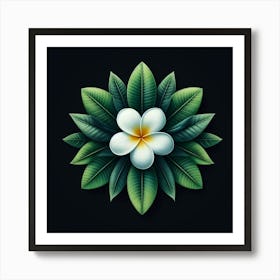 Frangipani Flower 2 Art Print