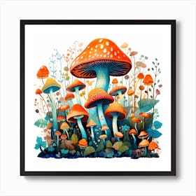 Mushroom Forest 7 Art Print