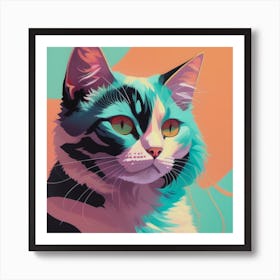Cute Cat Portrait Art Print