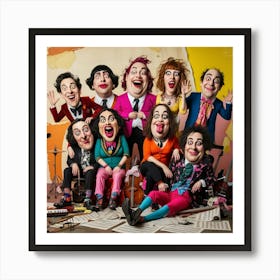 Group Of Clowns 1 Art Print