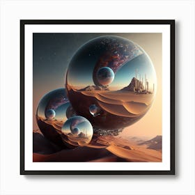 Spheres In The Desert Art Print