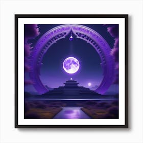 Purple Moon 1 Art Print