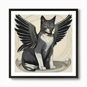 Cat With Wings Art Print